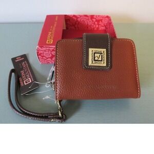 Stone Mountain NWT USA 100% Leather Wallet Billfold in Box Brown Pebbled Leather